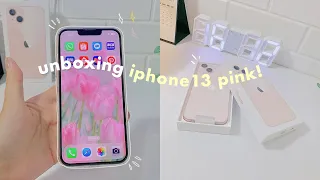 unboxing iPhone 13 [pink]🌷📤 aesthetic+cute phone cases