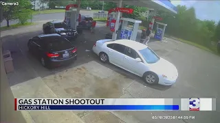 Shootout at Hickory Hill gas station caught on camera