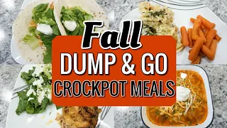5 EASY DUMP & GO DINNER RECIPES FOR FALL | SIMPLE CROCKPOT MEALS | SLOW COOKER | LivingThatMamaLife