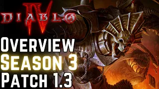 Diablo 4 - SEASON 3 Official Patch Notes // 1.3.0 Overview (Druid/Barbarian)