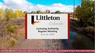 Licensing Authority Virtual Meeting - 6/10/2020