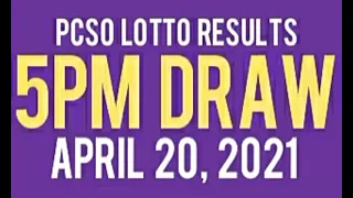 Lotto Result Today 5pm Draw April 20, 2021 Swertres Ez2 Stl PCSO