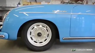 Restaurierung eines Porsche 356 Speedster, durch Restoration Design, auf der Richtbank von Celette