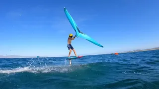 Luca wingfoiling in La Ventana - Nov 2021