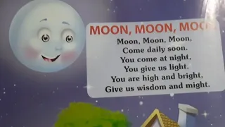 Moon Moon Moon English Poem। LKG Rhyme । Poem । LKG Poem