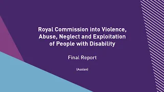 Final Report - Volume 9, First Nations people with disability - Summary (Auslan)