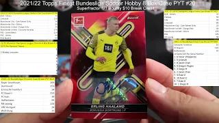 2021/22 Topps Finest Bundesliga Soccer Hobby 8 Box Case PYT #20