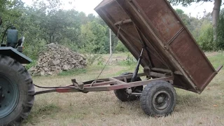 Прицеп самосвал на минитрактор самодельный (Обзор)