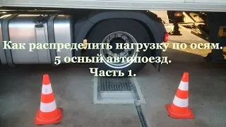 Как распределить нагрузку по осям. 5 осный автопоезд. Часть 1