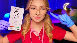 ASMR Nurse Exam BUT YOU CAN CLOSE YOUR EYES 👀 Medical Cranial Nerve, Eye, Ear, ASMR For Sleep ⚕️