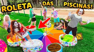 ROLETA DAS PISCINAS MISTERIOSAS COM A ARLEQUINA, CORINGA, IT A COISA E OS VILÕES!! EMOCIONATE!!