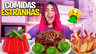 PROVANDO AS COMIDAS MAIS ESTRANHAS *desafio extremo