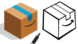 How To Draw An AMAZON Package | Step-by-Step Tutorial EASY!