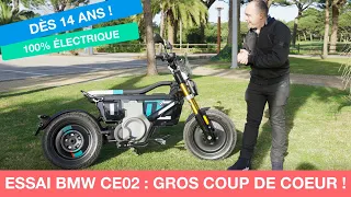 ESSAI BMW CE02 : une moto électrique accessible dès 14 ANS !