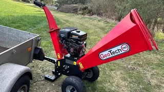 GeoTech PCS150L testing new 15HP woodchipper - Häcksler/Schredder