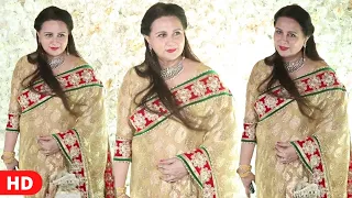 Actress Poonam Dhillon Looking G0RGEOUS In Saree @ Anushka Ranjan & Aditya Seal Wedding