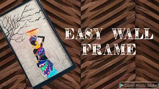 DIY wall frame out of newspaper || Best out of waste || African tribal women frame making ||