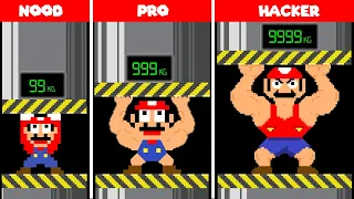 Super Mario Muscle: NOOB vs PRO vs HACKER | Game Animation