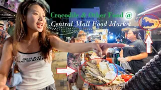 Crocodile Meat & Other Foods, Central Pattaya Shopping Mall, Thailand: Walking Tour 4K, DJI Pocket 3