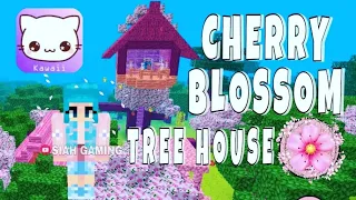 Cherry Blossom Treehouse 🌸 | Kawaiicraft 2021 | kawaii world | minecraft