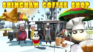 Shinchan And Franklin Open New Street Coffee Shop In Gta 5|Mr SASI|