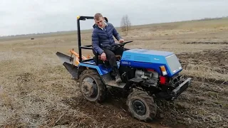 Очередной самодельный двухкорпусный плуг для минитрактора