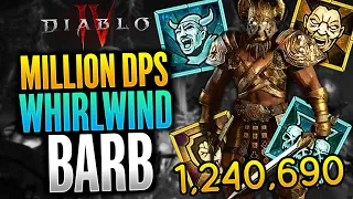 Diablo 4 - MILLION DPS Whirlwind Barbarian Build Guide (Level 50-100) Best Endgame Barbarian Build