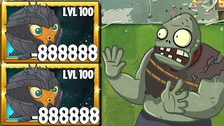 PvZ 2 Quiz - How Many Plant Can Defeat 5 Hamster Ball Gargantuar Zombie Level 100 ?