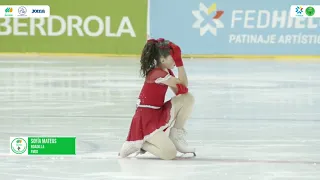 Programa largo de Sofía Mateos en la final de la Liga Iberdrola de Patinaje sobre hielo 2024