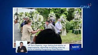 VP Sara Duterte, mga dating katrabaho at taga-suporta, dumalaw sa huling araw ng burol ni... | Saksi