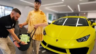 Homeless man buys a Lamborghini #mr beast hindi video