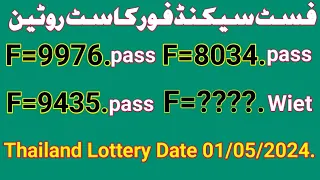 Thailand lottery First Second Forecast PC Routine formula Date 01/05/2024.