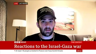 HasanAbi BBC News interview speaking about Israel-Gaza war, 20/10/2023