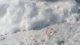 How long can you hold your breath?  Surfer takes six waves on the head - Nazare