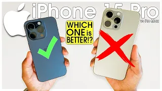 WHICH ONE iPhone 15 Pro vs iPhone 15 Pro Max DON'T PICK WRONG