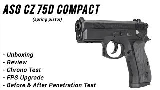 Airsoft "Tolmar" /ASG/ CZ 75D Compact (Spring Pistol) + FPS Upgrade