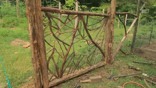 Rustic fence build part 3 finished the gate