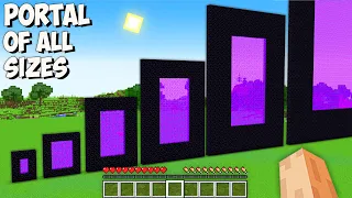 I found NETHER PORTAL of ALL SIZES in Minecraft! SMALLEST PORTAL vs BIGGEST PORTAL!