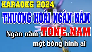 Thương Hoài Ngàn Năm Karaoke Tone Nam Dễ Hát | Đình Long Karaoke