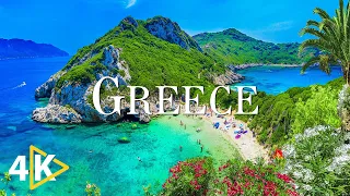 FLYING OVER GREECE (4K UHD) - Calming Music With Beautiful Nature Video - 4K Video Ultra HD