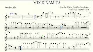 MIX DINAMITA SAXO ALTO PARTITURA