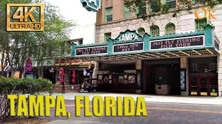 4K Downtown Tampa Florida - Walking Tour - April 2023