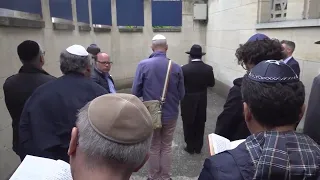 Prayers held outside Rouen synagogue after attack