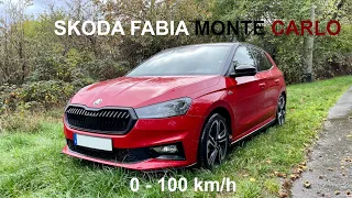 NEW ŠKODA FABIA 2022 MONTE CARLO | 0-100 km/h | 1.5 l 150 PS TSI Benzin | AT | acceleration