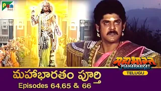 మహాభారత | Mahabharat Ep 64, 65, 66 | Full Episode in Telugu | B R Chopra | Pen Bhakti Telugu