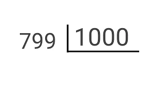 Divisão - 799 dividido por 1000