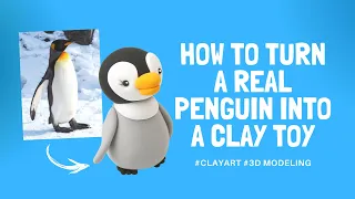 Making Penguin with Clay🐧ClayFingers' Animal Series No.9