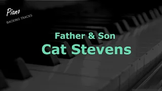 Father & Son - Cat Stevens (Piano Instrumental Backing Track Karaoke)