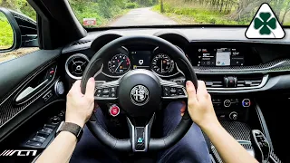 2023 Alfa Romeo Stelvio Quadrifoglio POV Drive! The BEST Handling Performance SUV?