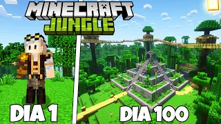 SOBREVIVI 100 DIAS NA JUNGLE DO MINECRAFT HARDCORE